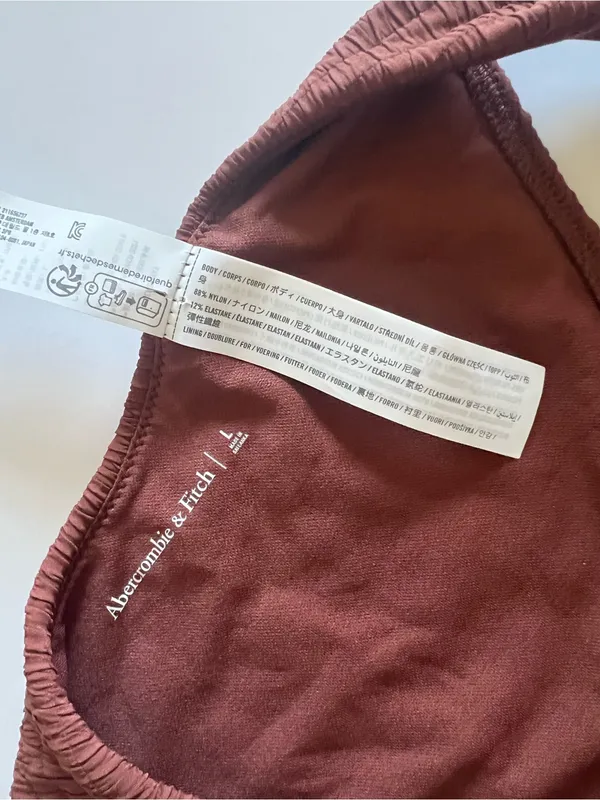 {Abercrombie & Fitch} Brand New Textured Brown Bikini Bottoms - Image 3