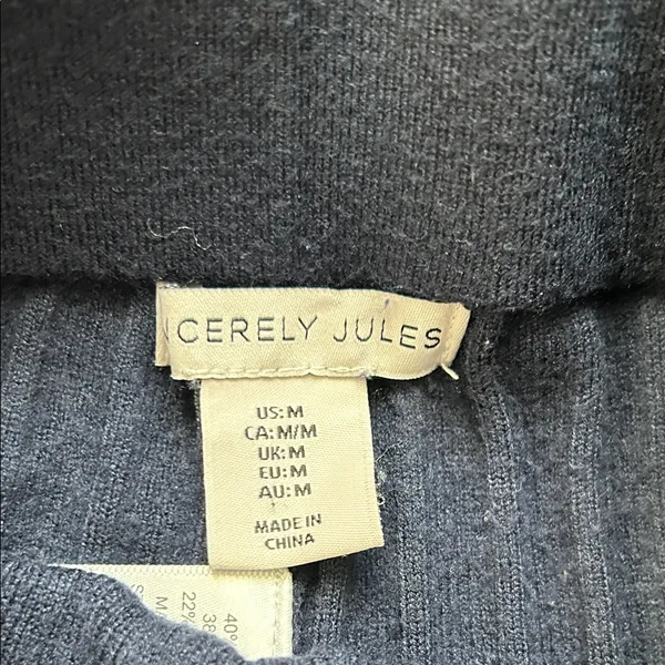 Sincerely Jules Navy Ribbed Wide - Image 2