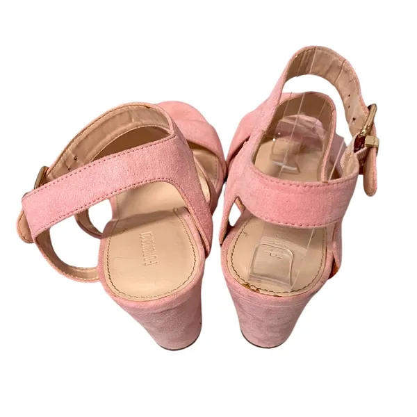 Forever 21 Pink Suede Leather Strappy Sandals Heels Sz 7.5 Worn Once! - Image 10