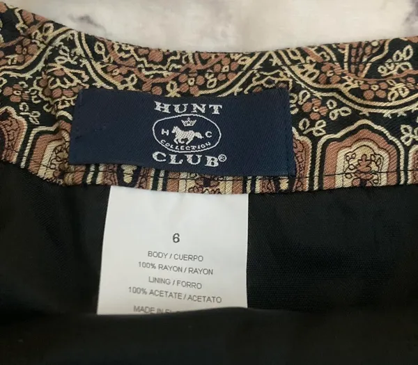Hunt Club Vintage black and brown paisley midi skirt - Image 3