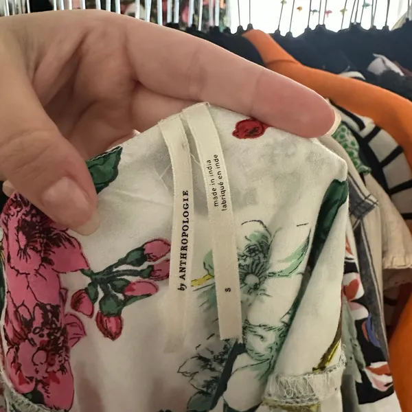 Anthropologie Layla Floral Sleep Dress White Pink Size Small - Image 2