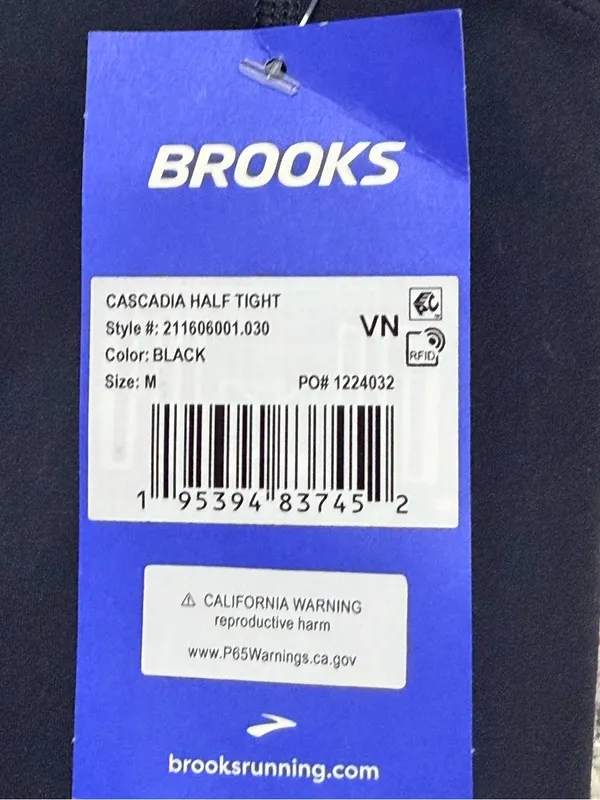 BROOKS Cascadia running biker Shorts Tights size Medium black - Image 12