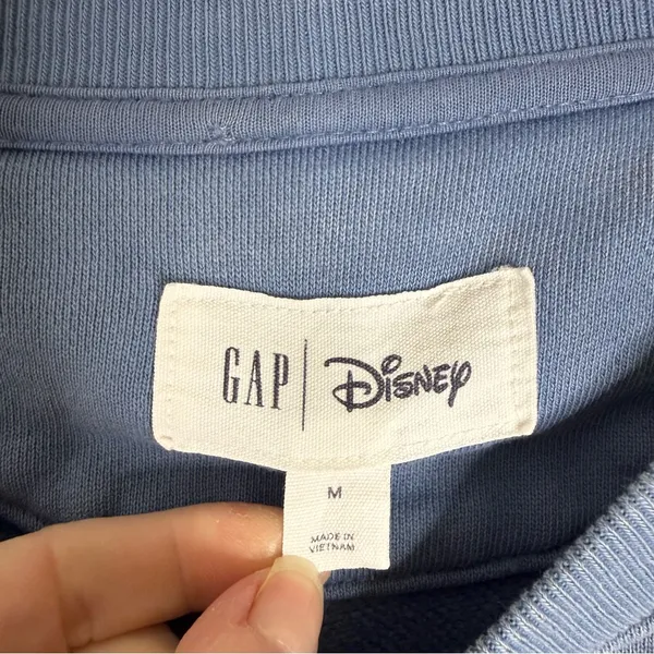 GAP x Disney Donald Duck Crewneck Sweatshirt Blue Size Medium - Image 2