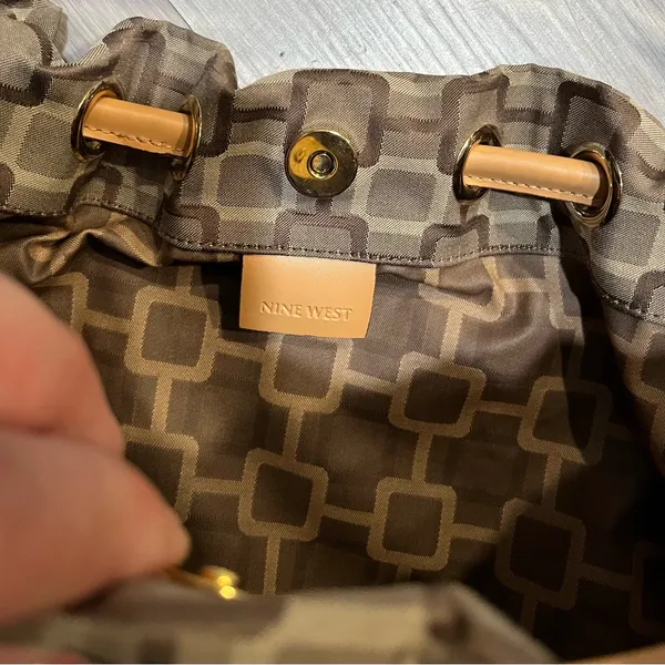 Nine West Tan‎ Geometric Shoulder Bag - Image 4