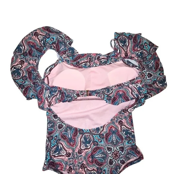 Altar’d‎ State ruffle paisley one-piece bathing suit medium - Image 2