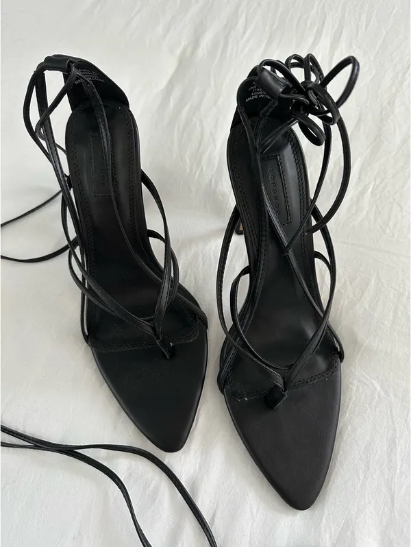 Topshop Heels Black Strappy - Image 2