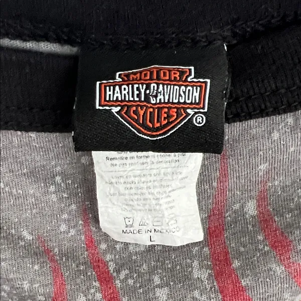 Harley-Davidson Gray Tank Top with Black Straps Size Large - Image 9