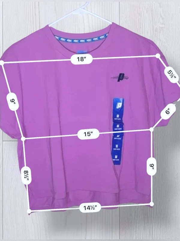 NWT PRINCE Purple Short Sleeve Boxy Crop Top | Pickleball Tennis Tee - Image 10