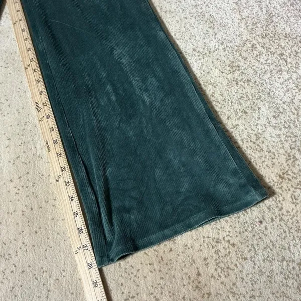 Vuori Womens‎ Wide Leg Corduroy Velvet Pants Green High Rise XS VW4075 - Image 7