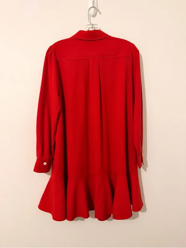 Pomander Place Callahan Shirt Dress Red Crepe TUCKERNUCK Size Small S * - Image 6