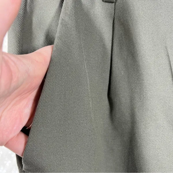 Aritzia Babaton‎ Green Gray Wool Blend High Rise Taper Trouser Pants - Image 2