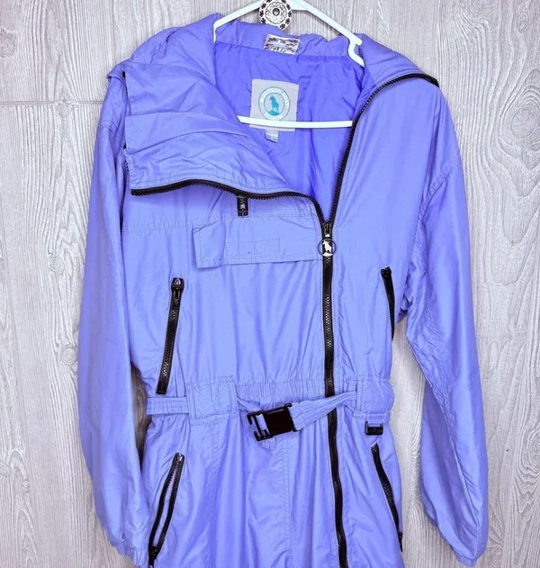 Vintage 1980s 90s Ski Suit One Piece Snowsuit Mountain Goat Snow Bibs retro 10 - Image 2