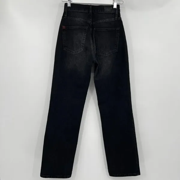 BDG‎ Cowboy Jeans Black Stretch Denim Straight Leg High Rise Women's Size 24 - Image 5