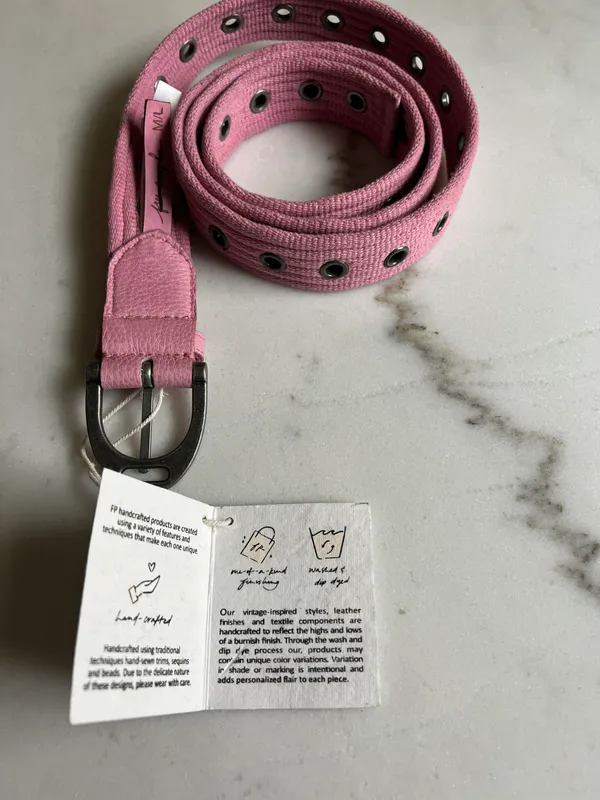 Free People Pink Hole Belt - Image 3