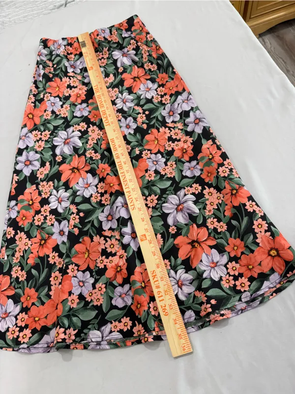 Abel The Label Anthropologie Floral Smocked Maxi Skirt medium - Image 5
