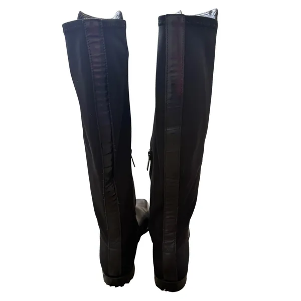 Vince Camuto Librina Black Leather Square Toe Tall Boots VC-LIBRINA Size 6.5 NEW - Image 5