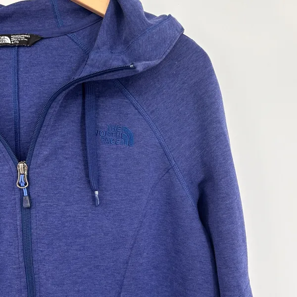 The North Face Hoodie Womens XL Full Zip Fleece Sweatshirt Outdoor Gorpcore Blue - Image 6