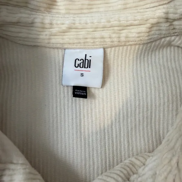Cabi 4493 Scout Jacket Cream Corduroy Small‎ Workwear Chorecore Coastal Grandma - Image 2
