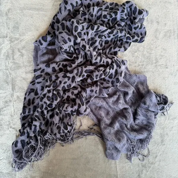 Blue and Purple Leopard Print‎ Scarf - Image 5