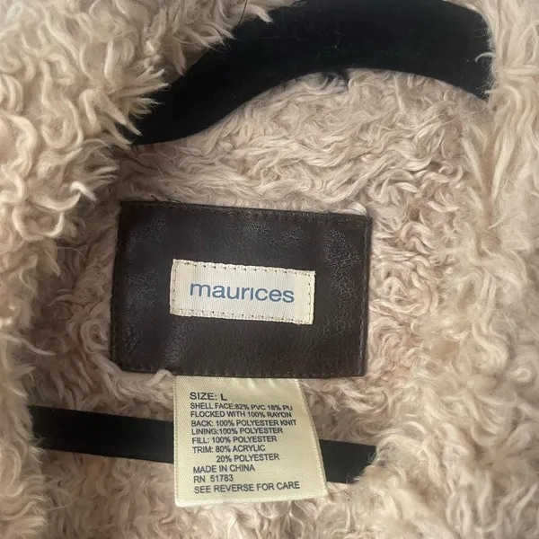 Maurices Y2k Size Large Penny‎ Lane Retro Faux Leather Brown Button Up Vest - Image 5