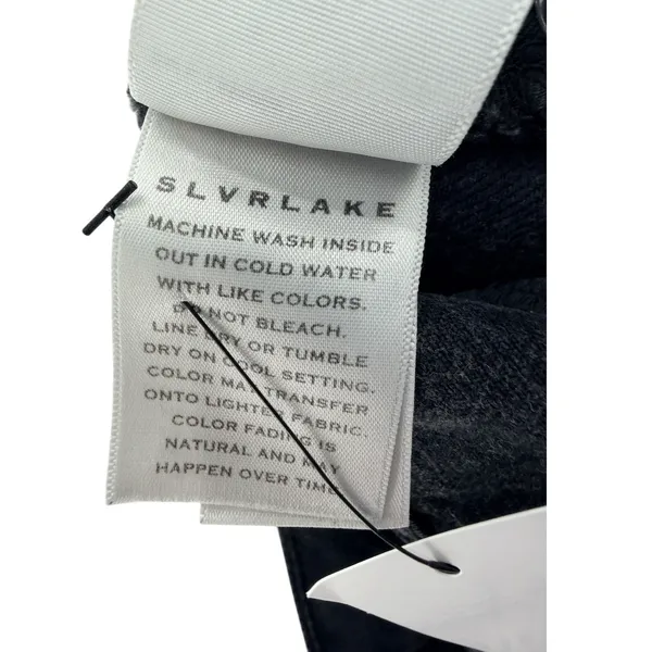 SLVRLAKE London Crop High Rise Straight‎ Leg Jeans Faded Black Size 29 USA - Image 8