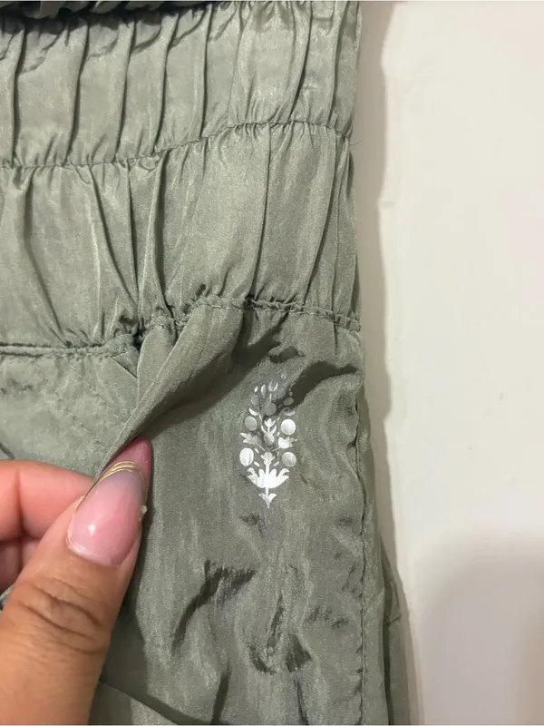 FP Movement The Way Home Jogger Pants Olive Green Nylon High Rise Size M - Image 5