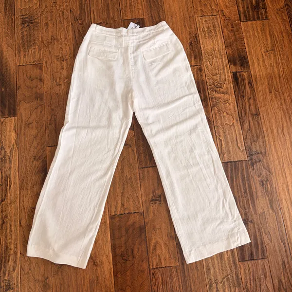 Showpo white linen pants - Image 4