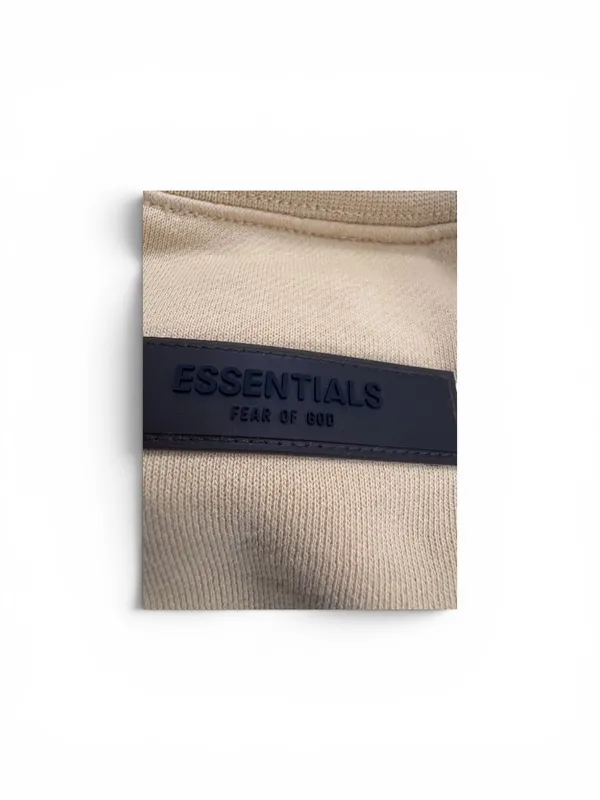 Fear of God Essentials Sweatshirt – Beige Embossed Logo – Size 12 - Image 3