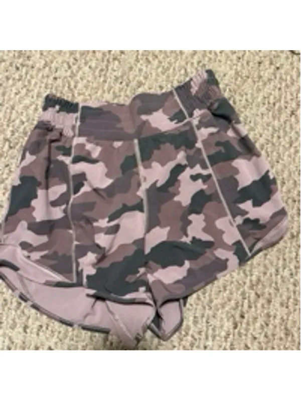 Lululemon Hotty Hot High-Rise Lined Short 4" Heritage 365 Camo Mauve Size 4 - Image 3