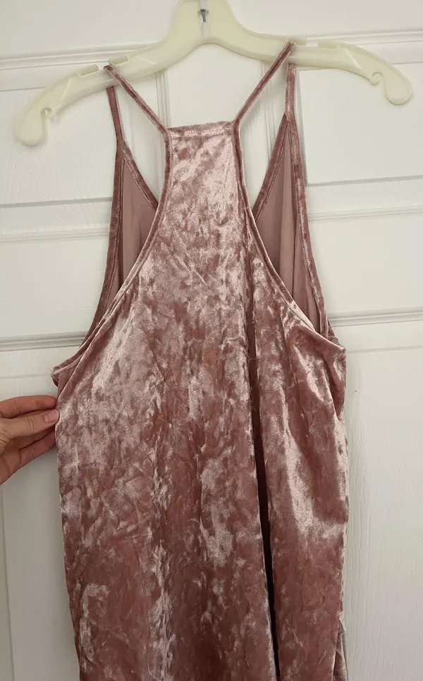 Blush Velvet Tank Boutique Pink Size L - Image 5