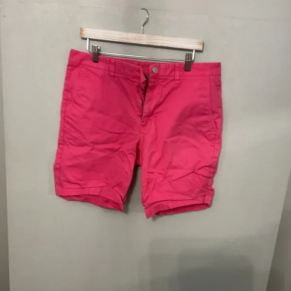Bonobos Mens Chino Shorts Pink Solid Cotton Casual Size 33 - Image 2