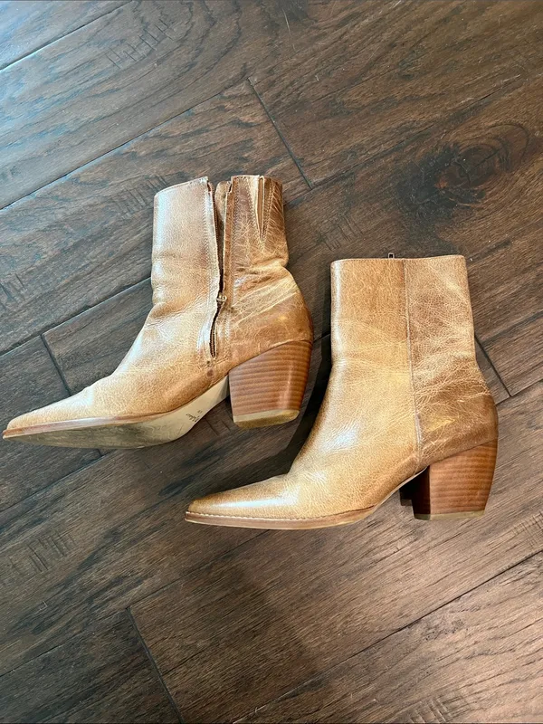 Matisse The Caty Mainline Brazilian Luxe Tan Pointed-Toe Leather Boots 6 - Image 7