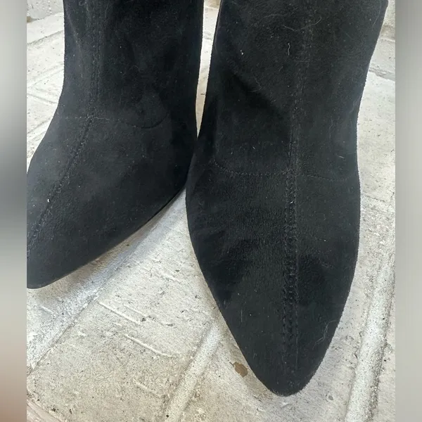 NEW Anne Michelle Pledge Black With Red Stripe Full Zip Stiletto Booties Size 11 - Image 3