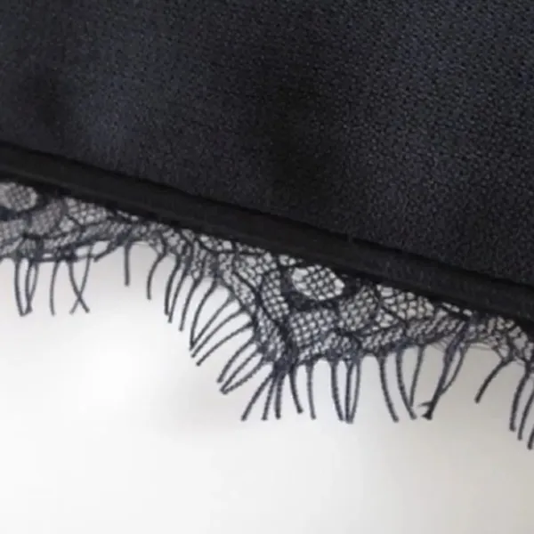 Anthro Elevenses Black Lace Trim Blazer - Image 6