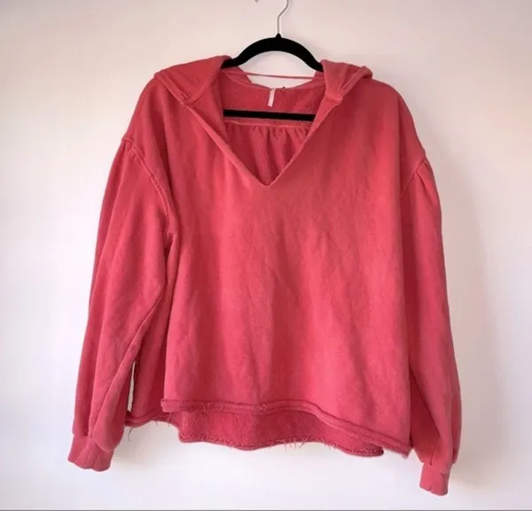 Free People Sunrise Sunset Cropped Hoodie Small - Image 3