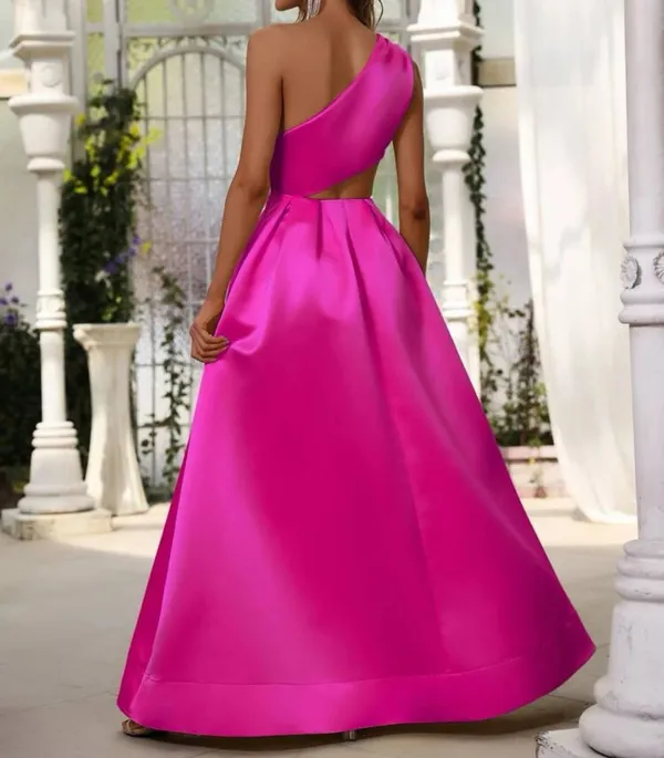 Boutique Pink Cutout Prom Dress - Image 3