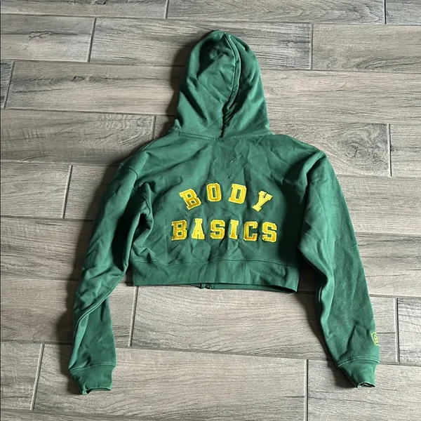 Green Cropped Hoodie - Image 4