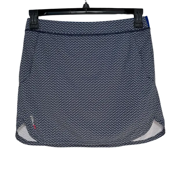 RLX Ralph Lauren Womens Golf Skirt Skort Geometric Print‎ Navy Blue Size S - Image 2