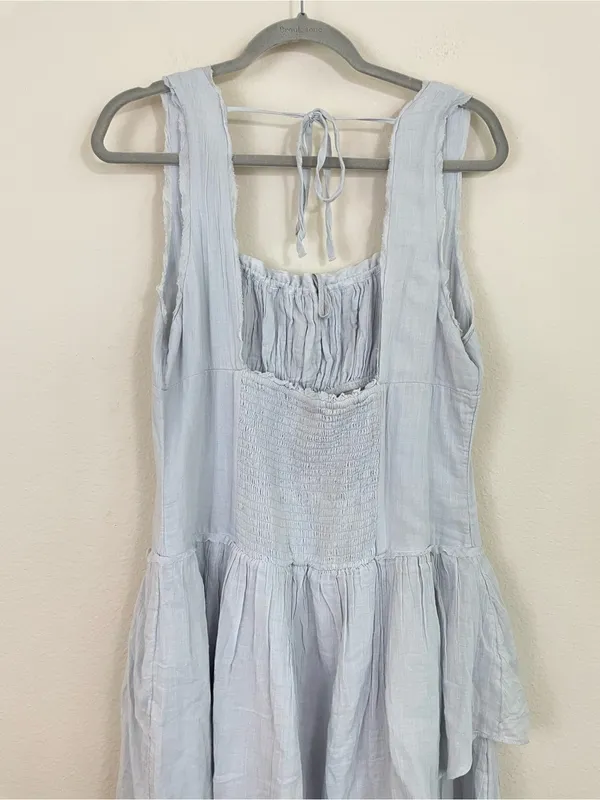 Free People In My Dreams Midi Dress in Pearl Blue Size Large - Image 8