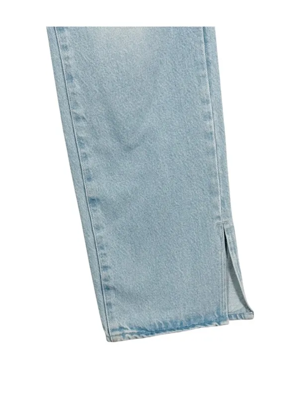 Good American Good Boy Straight leg Ankle Slit Jeans Size 27 - Image 7