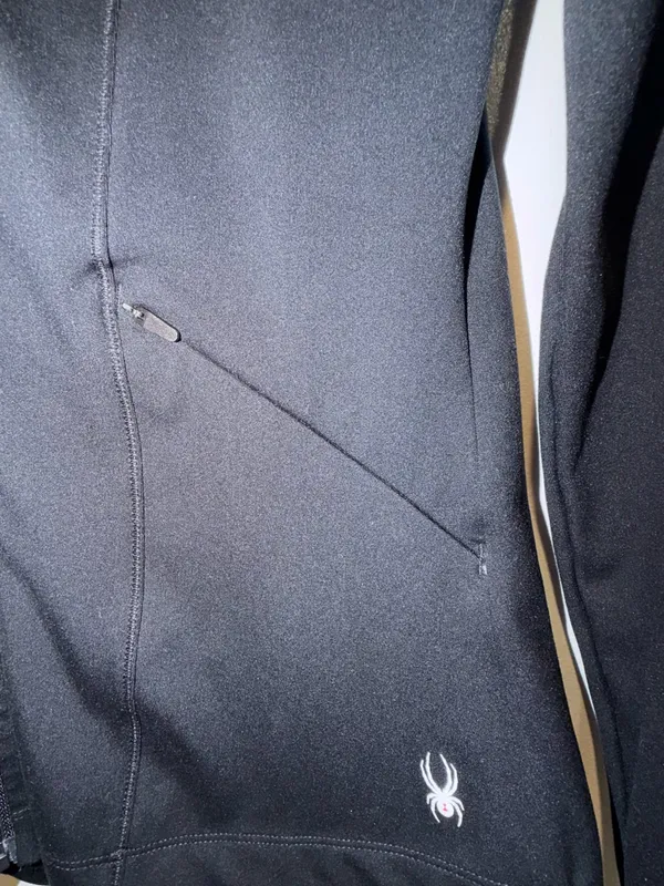 Spyder Black Hooded Softshell Zip Jacket - Image 2