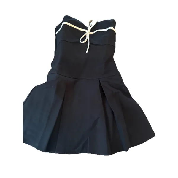 Selfie Leslie Camelia Box Pleat Bow Mini Dress Black Small NWT - Image 5