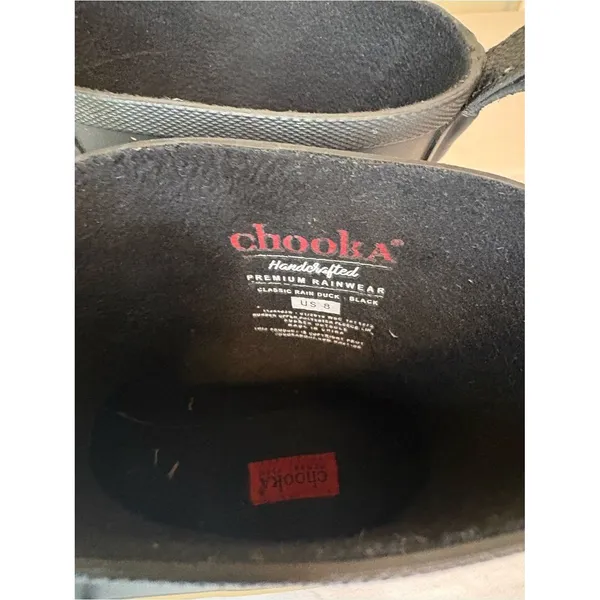 Chooka Classic Rain Duck Boots Black Lace Up Waterproof Women’s 8 - Image 2