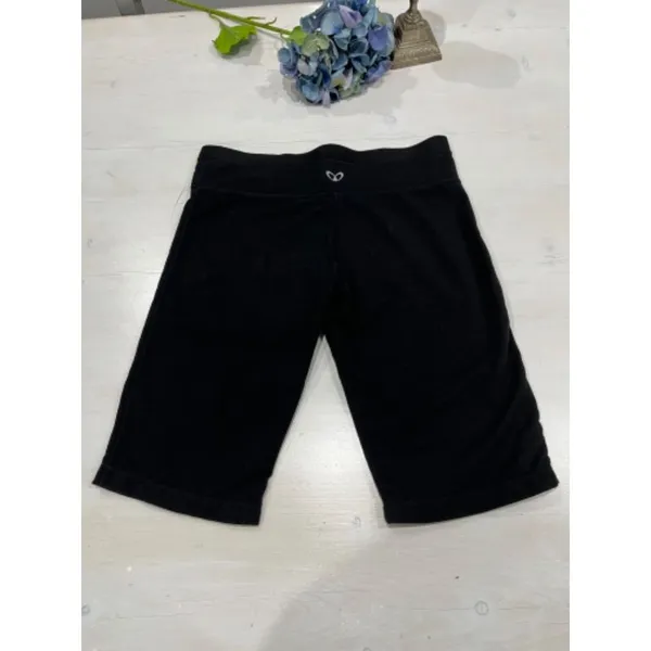 Purity Black Bike Shorts High Waist Athletic Casual Cotton Blend‎ M/M - Image 6