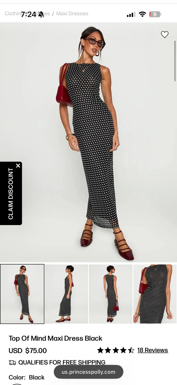 Princess Polly Dress Maxi Polka Dot - Image 3