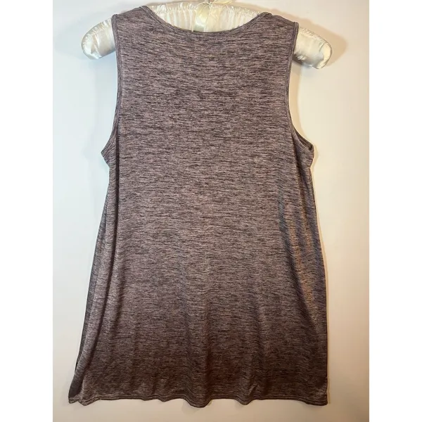 GM Women’s L/XL Boho Elephant Print Sleeveless Tunic Dress Feather Tie Brown Top - Image 15