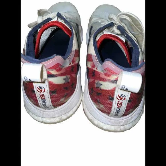 Womens Adidas Crazyflight USA‎ Volleyball Shoes Red White and blue Size 10 - Image 5