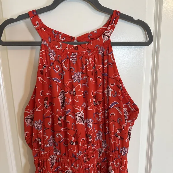 Collective Concepts Red Floral Maxi Dress Size Large Wedding Date Night Resort - Image 2