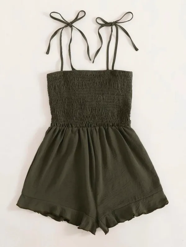 Olive Green Romper - Image 2