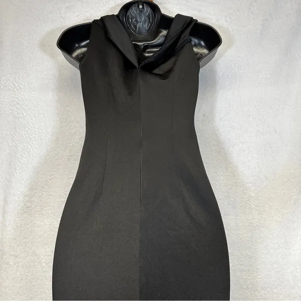 Metisu Black One Shoulder Split Fishtail Mermaid‎ Maxi Dress Size XS - Image 6